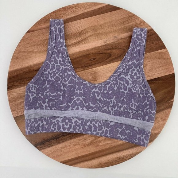 Varley Other - Varley Womens Sports Bra Purple Cheetah Print Mesh